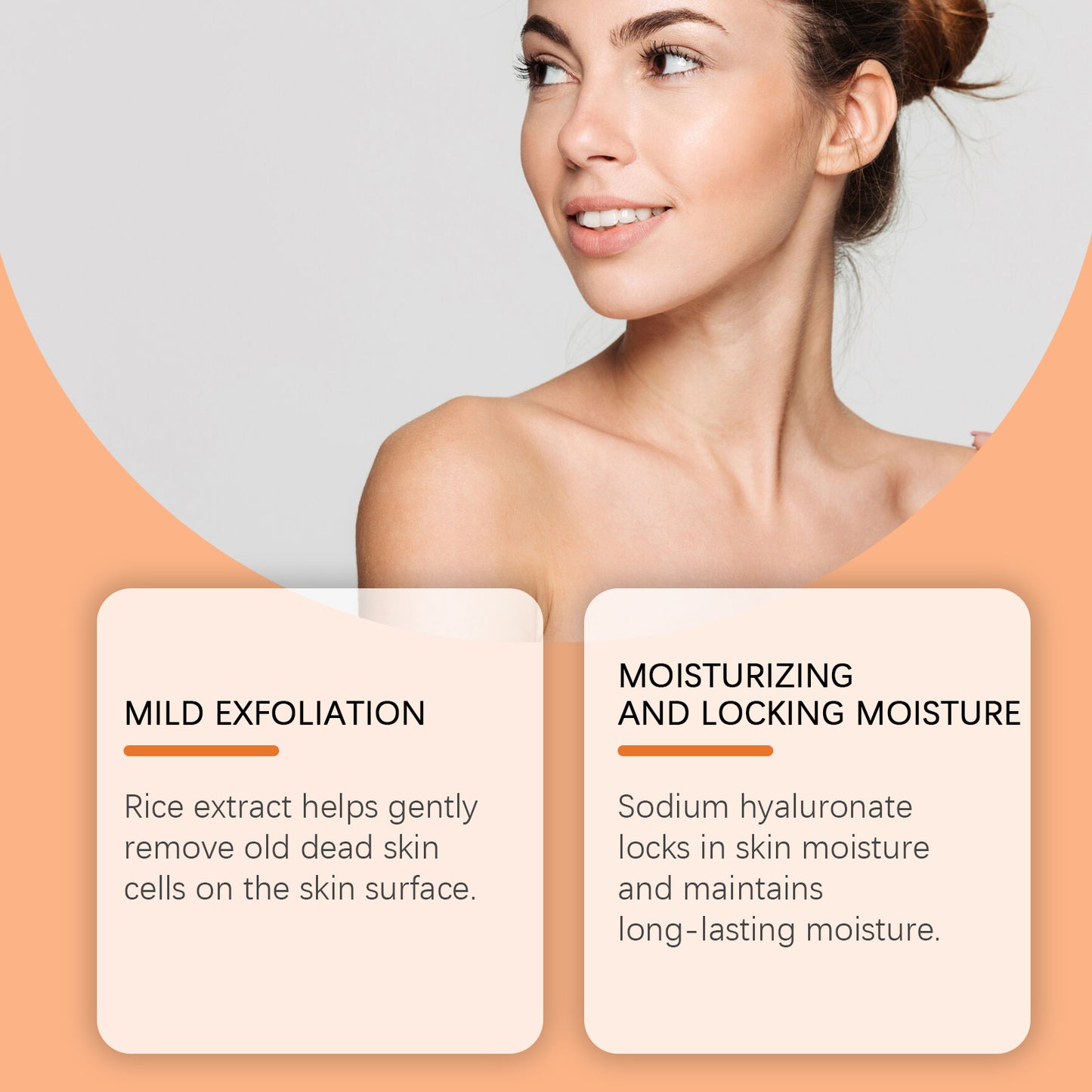 Wiyun Rice Exfoliating Gel Gently Cleanses Face Body Skin Hydrating Moisturizing Refreshing Cleansing Gel
