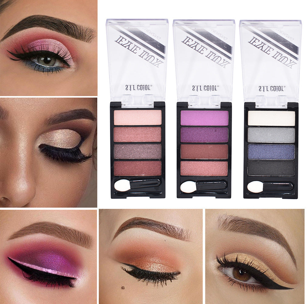 Ladies Makeup 4 Colors Net Red Eyeshadow Palette