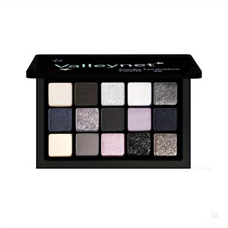 15 Color Matte Pearlescent Smoked Eye Shadow Plate