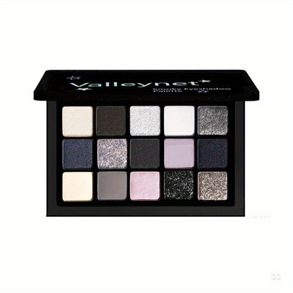 15 Color Matte Pearlescent Smoked Eye Shadow Plate