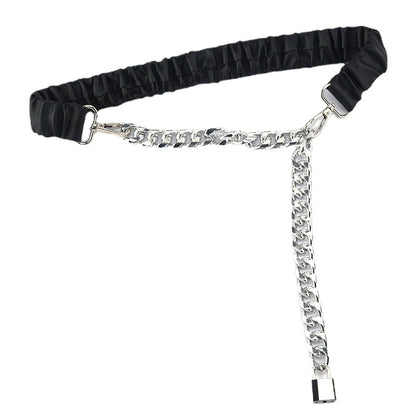 Silver Chain Decoration Belt Women