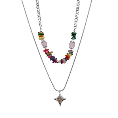 Asterism Color Gravel Necklace For Women