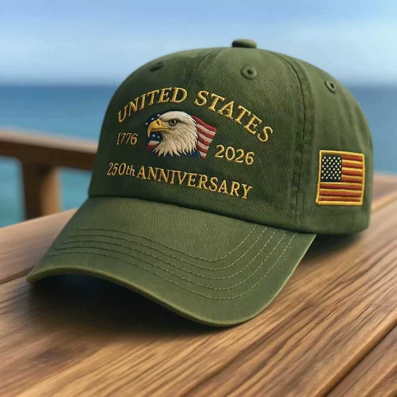 USA 250th Anniversary Cap Washed-Print Hat