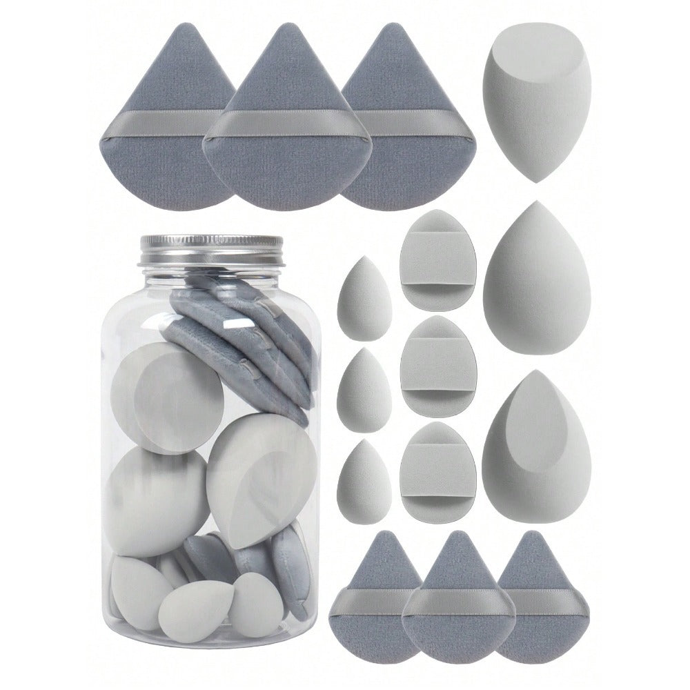 15-piece Powder Puff Set In A Floating Bottle