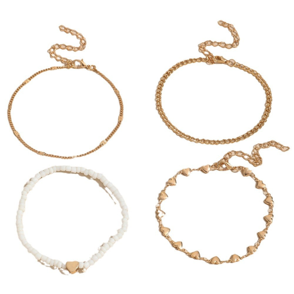Multi-layer Anklet Retro Beach Metal Chain Anklet Suit