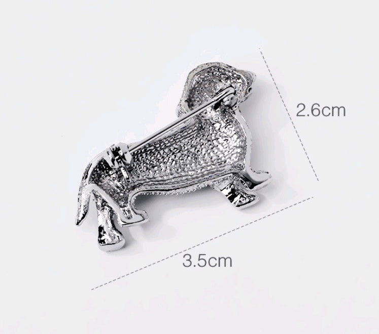 Full diamond cute cartoon animal brooch pin