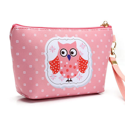 Owl makeup bag lady hand bag