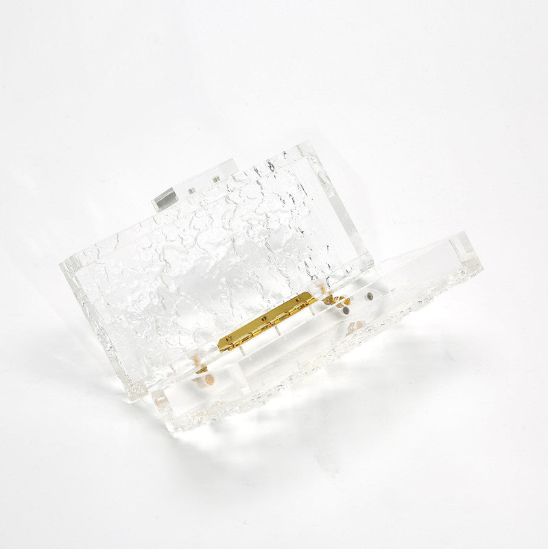 Acrylic transparent clutch