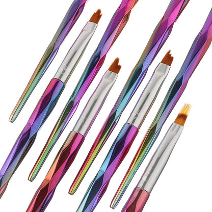 Petal shape colorful nail brush set