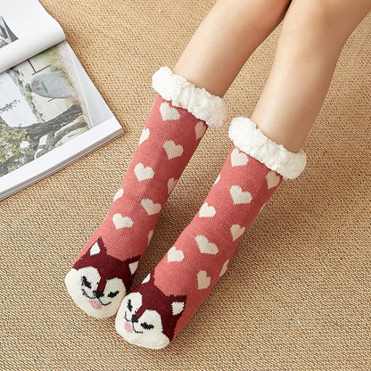 Warm and thick Plush sleeping socks