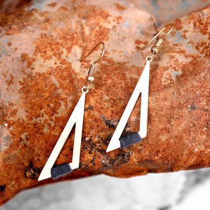 Triangle alloy earrings vintage earrings