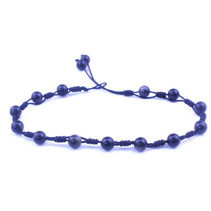 Hand-woven Natural Obsidian Anklet Protect Hope Anklet