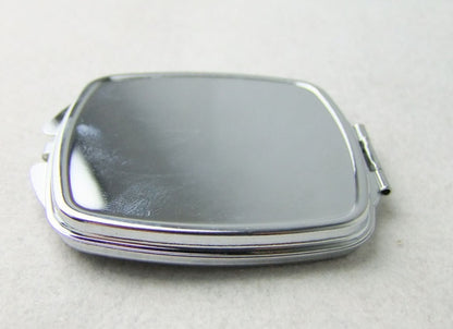 Compact Mirror Thermal Transfer Metal Makeup Mirror