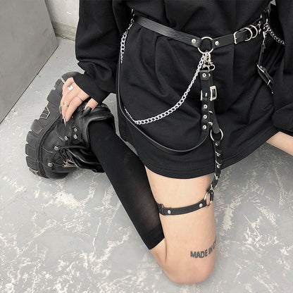 Love Waist Chain Metal Leg Ring Chain Belt