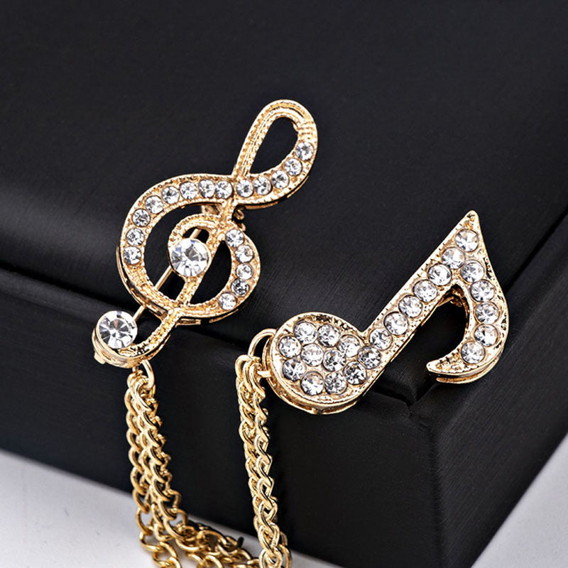 British style men's symbol music brooch brooch