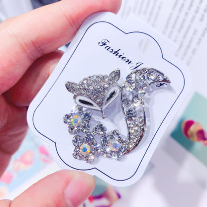 Fox Brooch sweater cardigan accessories pin