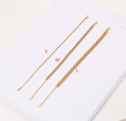 Thick chain anklet women