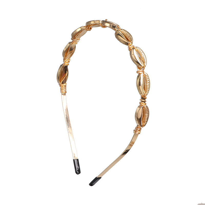 Jujia Cute Candy Color Small Stone Headband Resin Stone Beach Shell Headband Hair