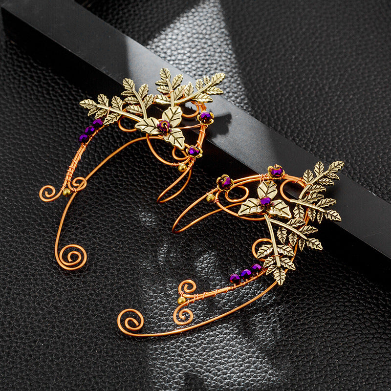 Retro Handmade Ear Clip Elf Earrings