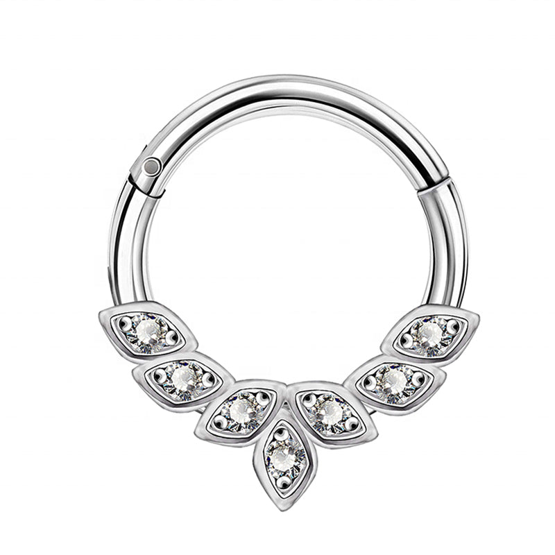 Stainless steel zircon nose ring