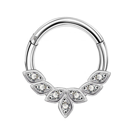 Stainless steel zircon nose ring