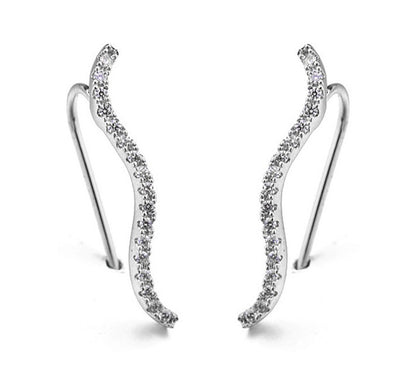 Wave ear bone clip earrings