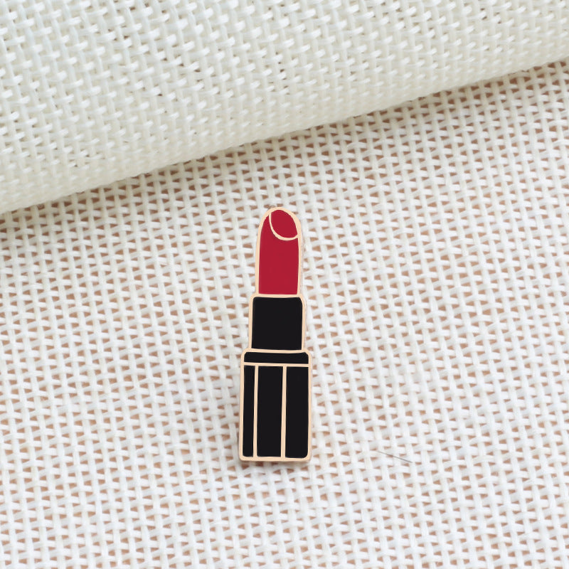 Fashion brooch female cartoon lipstick brooch