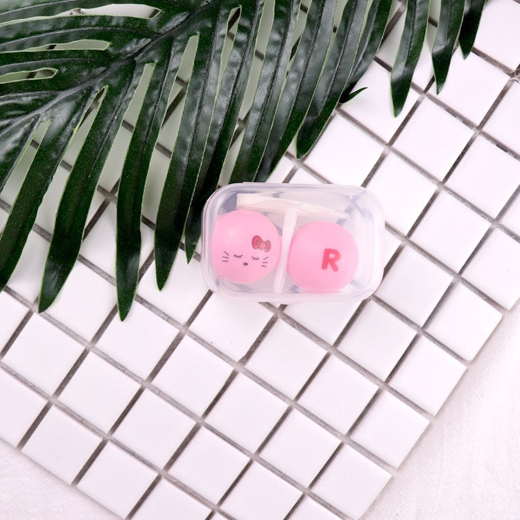 Contact Lens Case Cute Cartoon Portable Simple Storage