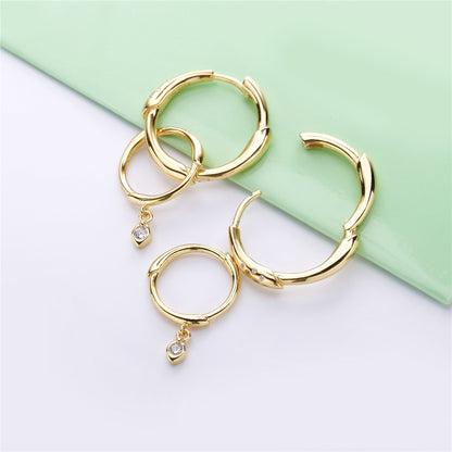 Flower branch earrings hook earrings