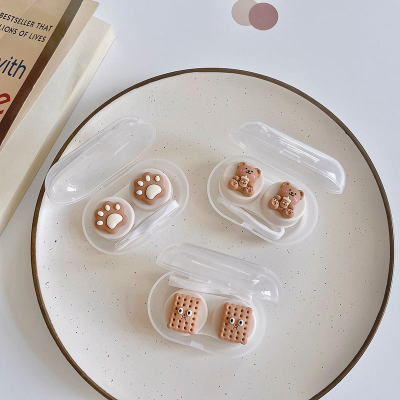 3 Pack Colored Contact Lenses Case Compact And Portable Contact Lens Case