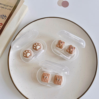 3 Pack Colored Contact Lenses Case Compact And Portable Contact Lens Case