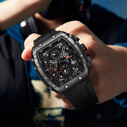 Multifunctional Business Waterproof Calendar Wine Barrel Non-automatic Mechanical Watch