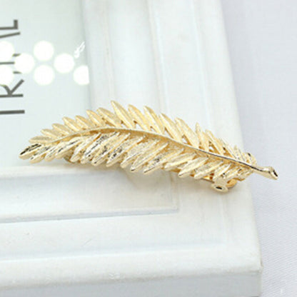 Feather leaf hairpin