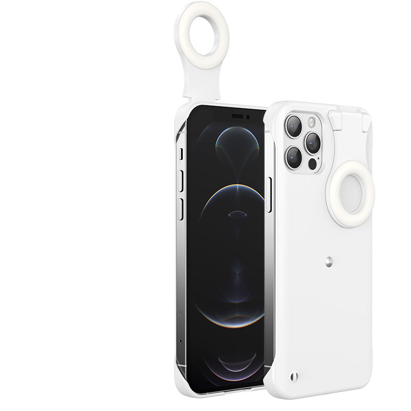 Fashion Creativity Selfie Ring Flashing Light Mobile Phone Case
