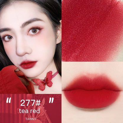 Canned Lip Mud Transparent Red Thin Persimmon Color