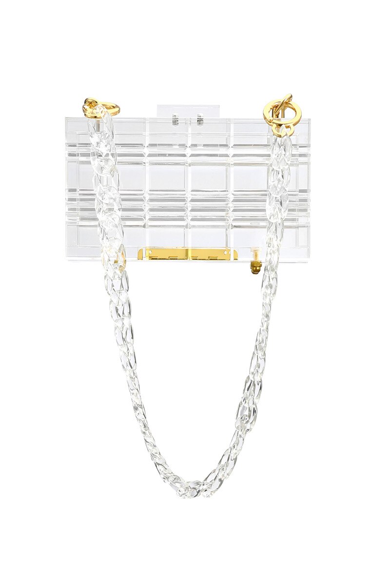 Acrylic transparent clutch