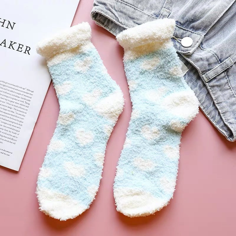 Plush sleeping socks