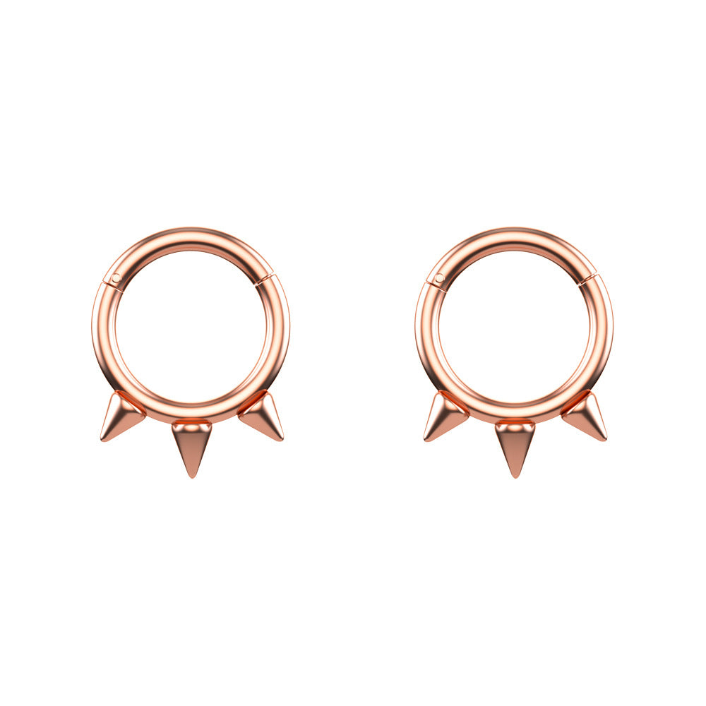 Stainless steel zircon nose ring