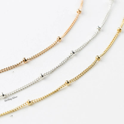 Simple bead chain anklet