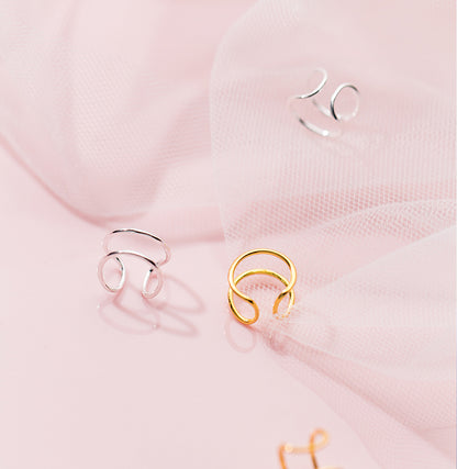 Double-layer line ear clip without pierced earrings