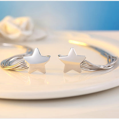 Star ornaments earrings no ear hole clip