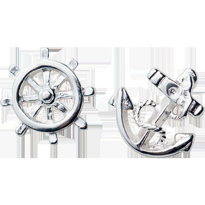S925 silver earrings anchor earrings