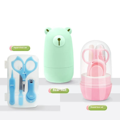 Factory Direct Supply Baby Manicure 4 PCs Set Beauty Tools Care Baby Cute Fingernail Maintenance Kit