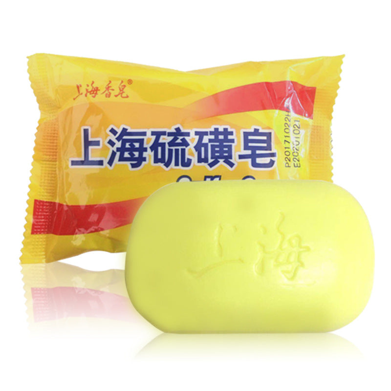 Shanghai sulfur soap 85 grams of oil control dandruff washing, cleansing, cleansing soap to drive mites and acne