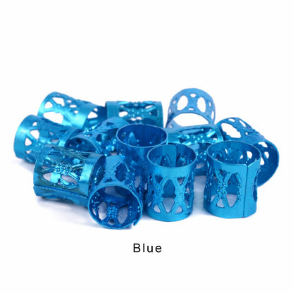 Aluminum Hollow Embossed Dreadlocks Buckle Dreadlocks Hair Extension Ring Hair Braid Cuff