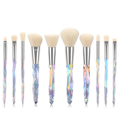 10 Crystal makeup brushes with diamond handle
