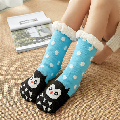 Warm and thick Plush sleeping socks