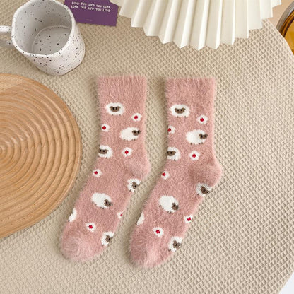 Mink Plush Thick Socks In Winter