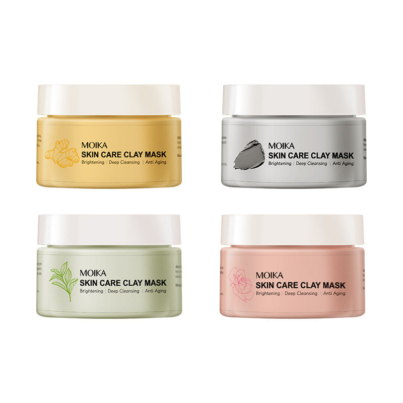 Clean Ginger Yellow Sea Green Tea Rose Smear Clay Mask