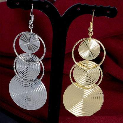 Circle Long Fashion Earrings Exaggerated Earrings Ear Hook Earrings